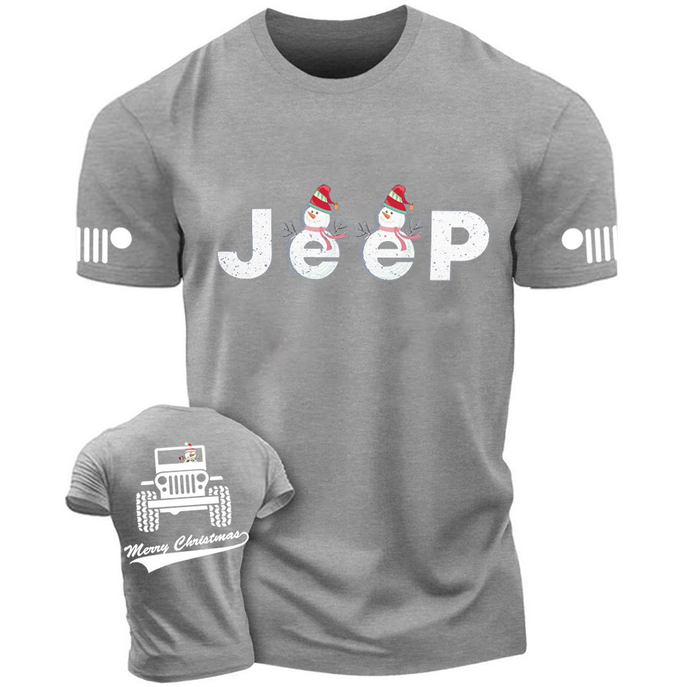 Merry Christmas Snowman Jp Double Printed T-Shirt