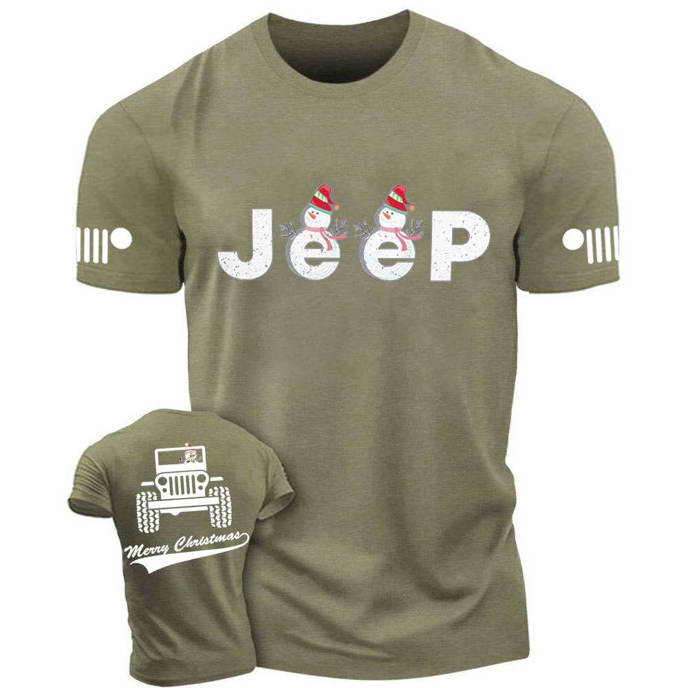 Merry Christmas Snowman Jp Double Printed T-Shirt