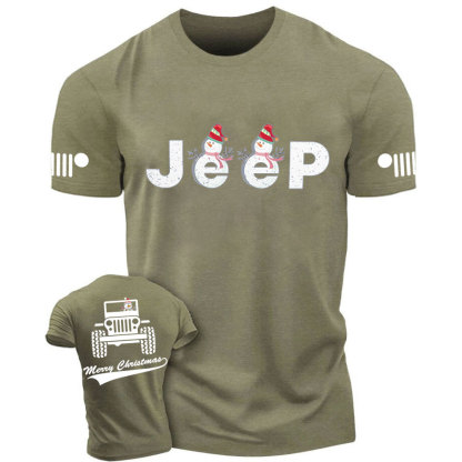 Merry Christmas Snowman Jp Double Printed T-Shirt