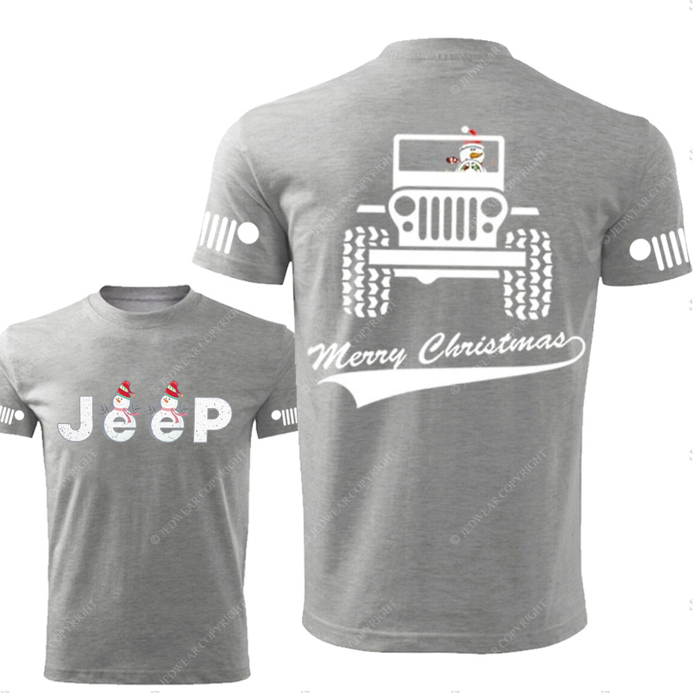 Merry Christmas Snowman Jp Double Printed T-Shirt