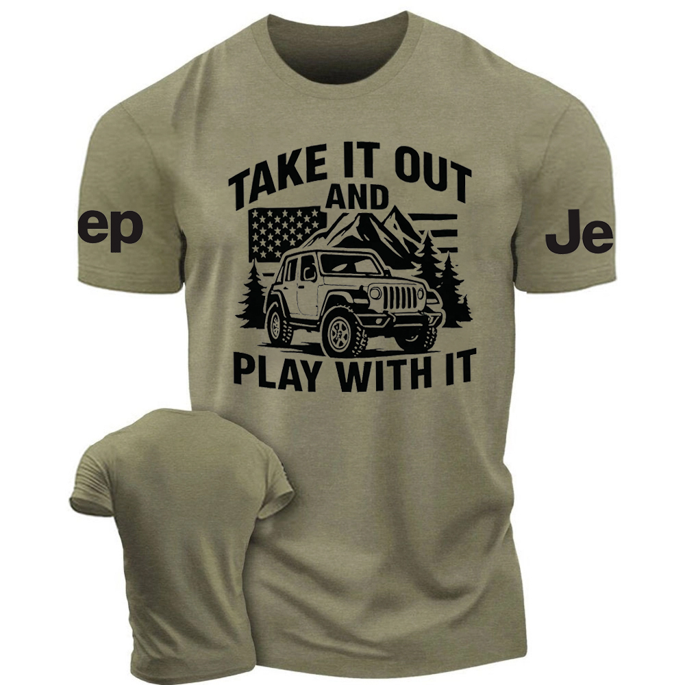 Take It Out And Play With It - Usa Flag Jp Tshirt