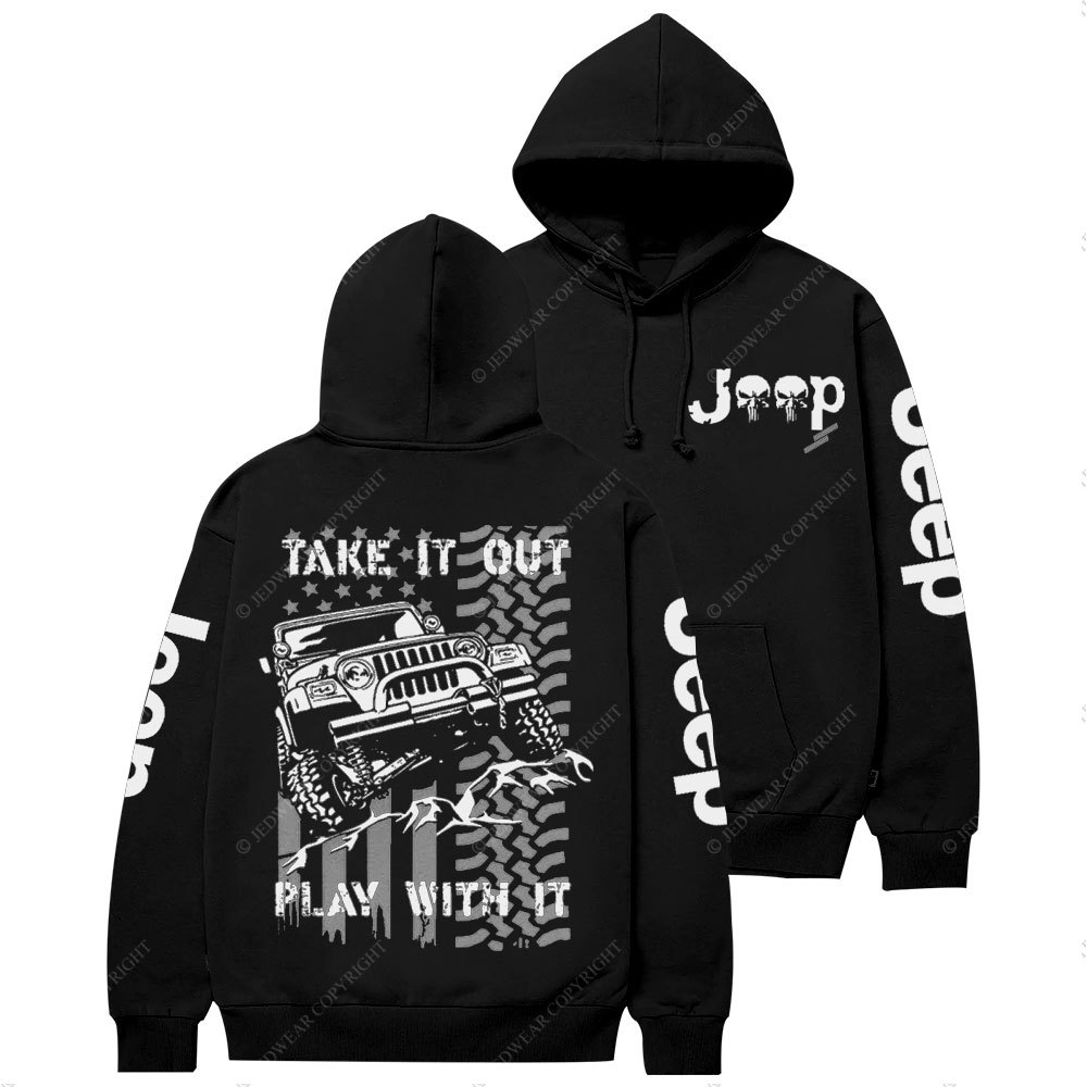 Jp American Flag Take It Out and Play With It Casual Hoodie
