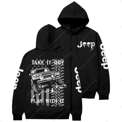 Jp American Flag Take It Out and Play With It Casual Hoodie