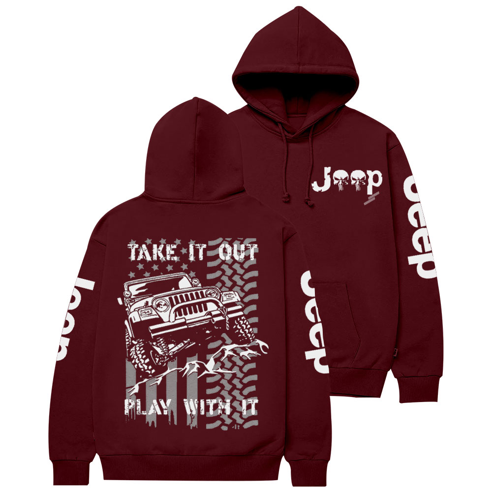 Jp American Flag Take It Out and Play With It Casual Hoodie