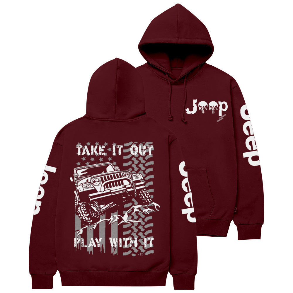 Jp American Flag Take It Out and Play With It Casual Hoodie