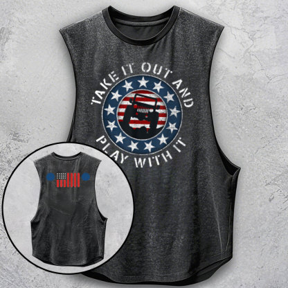 7 Slot Grille American Flag Take it Out and Play with it Jp Lover - Men Tank