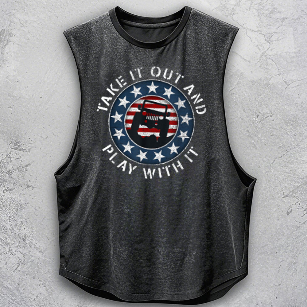 7 Slot Grille American Flag Take it Out and Play with it Jp Lover - Men Tank