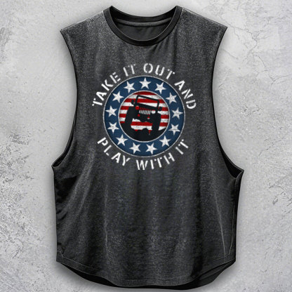 7 Slot Grille American Flag Take it Out and Play with it Jp Lover - Men Tank