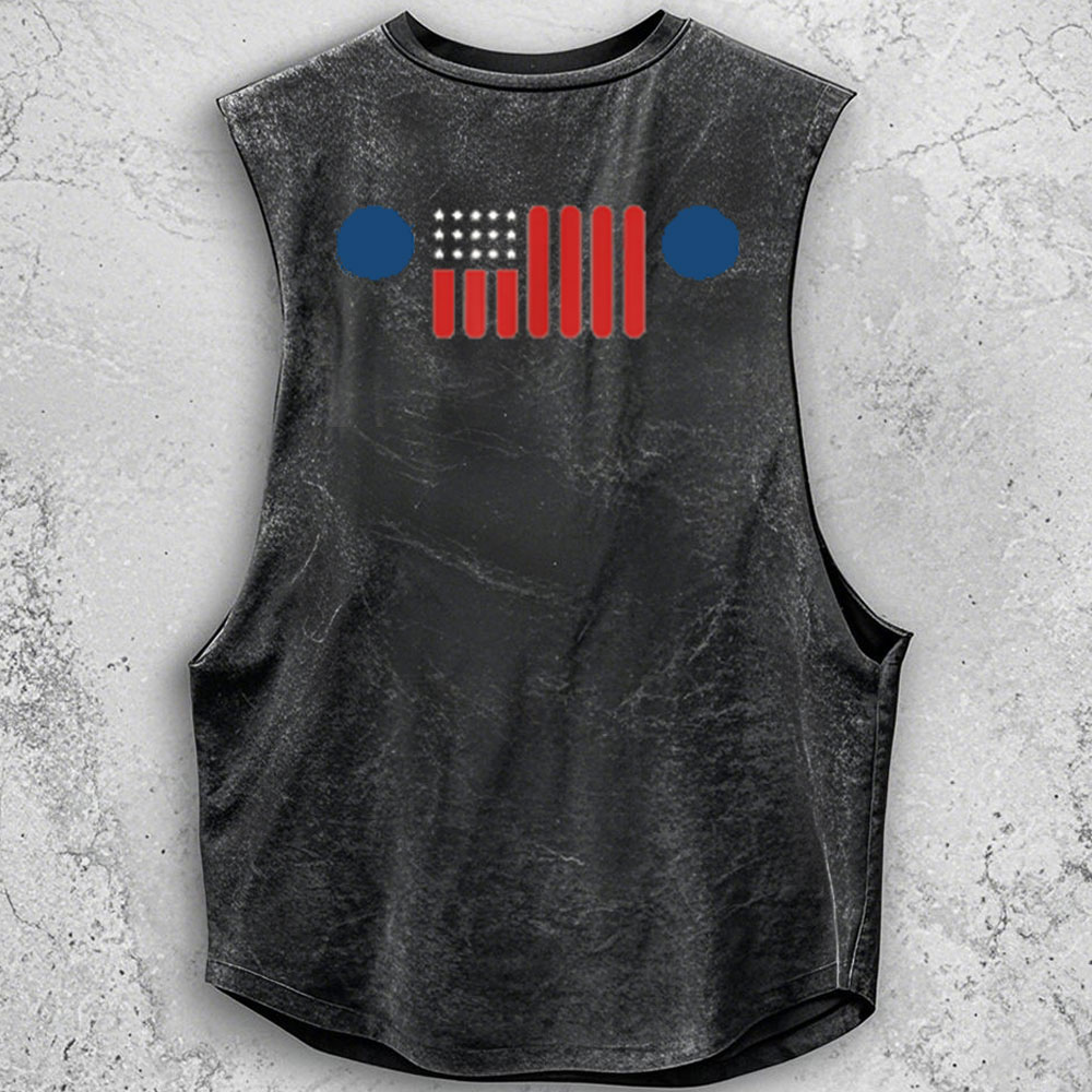 7 Slot Grille American Flag Take it Out and Play with it Jp Lover - Men Tank