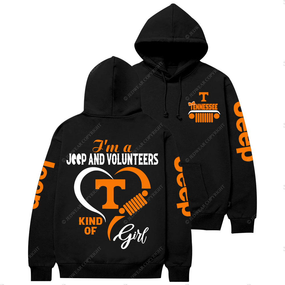 Tennessee Volunteers Football Team Heart Jp Girl Casual Hoodie