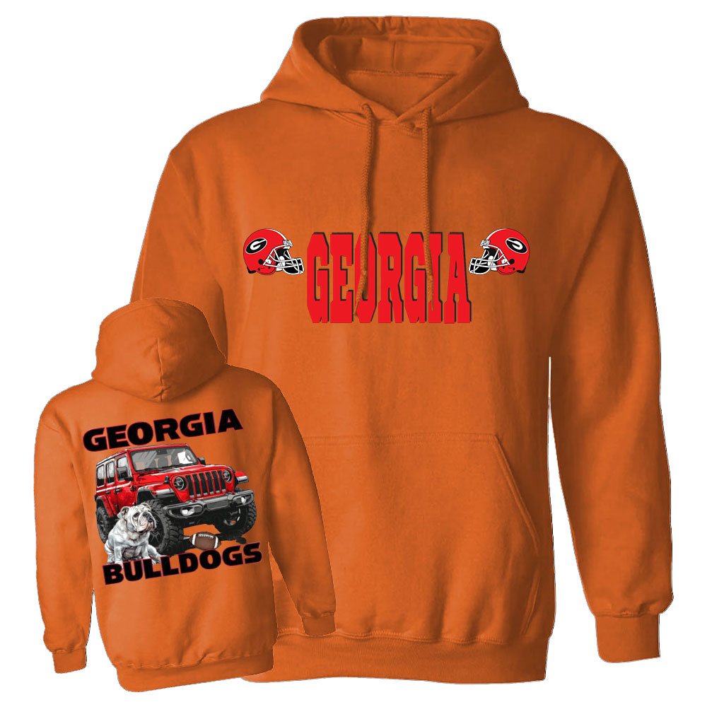 Georgia Bulldog Red Jp Grille Jp Oversized Hoodie