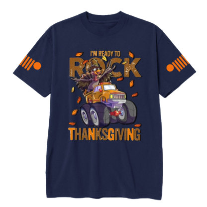 I’m Ready To Rock Funny Turkey Thanksgiving Jp T-Shirt