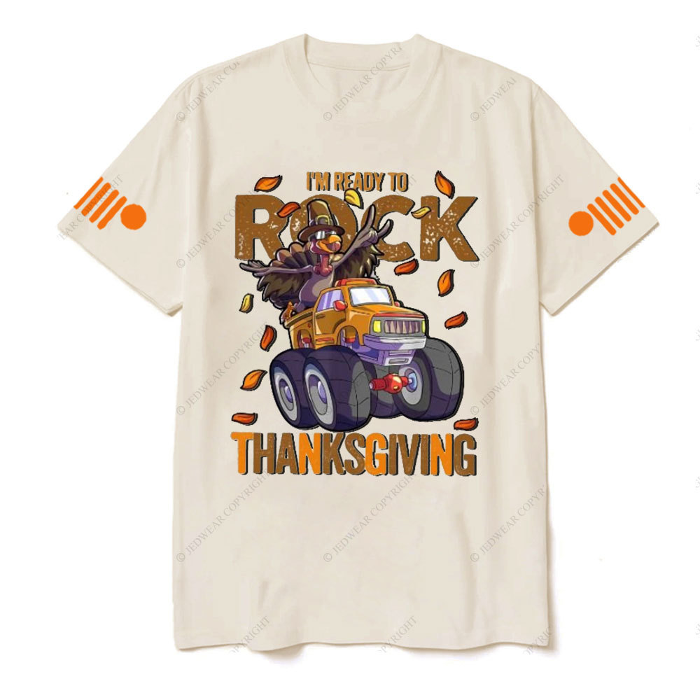 I’m Ready To Rock Funny Turkey Thanksgiving Jp T-Shirt