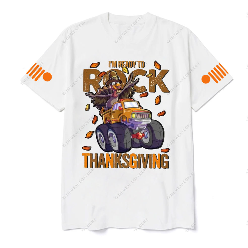 I’m Ready To Rock Funny Turkey Thanksgiving Jp T-Shirt
