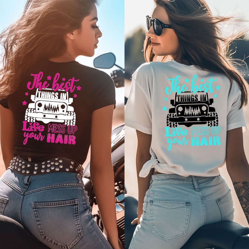 The Best Things In Life Mess Up Your Hair Jp Offroad T-Shirt