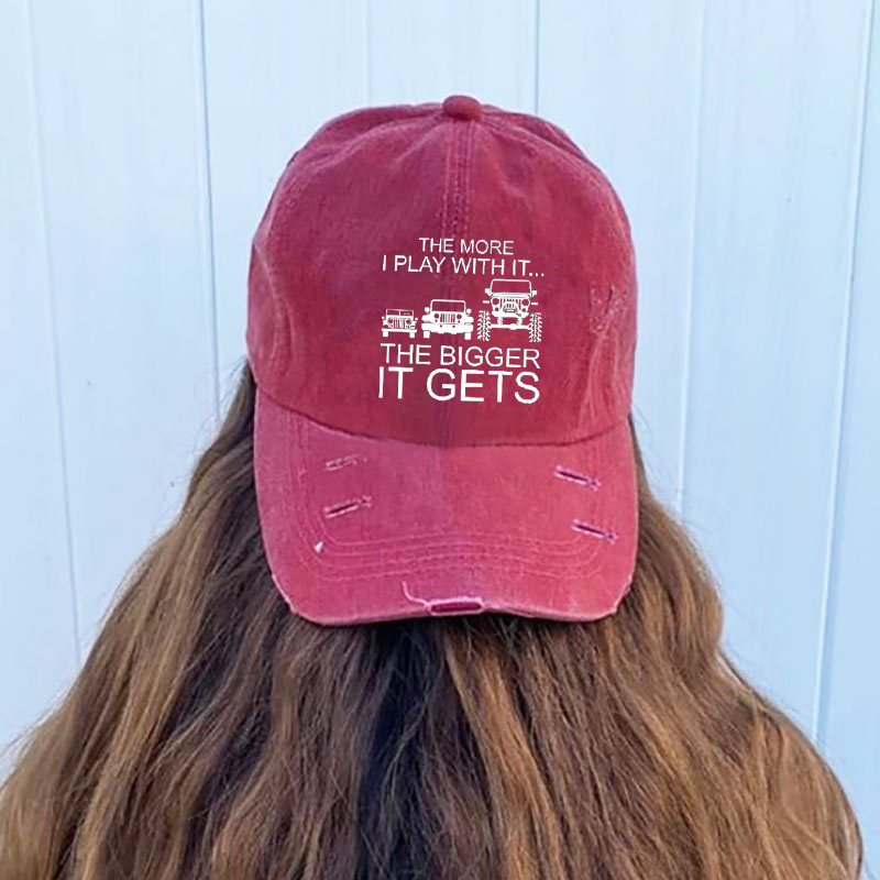 The More I Play With It The Bigger It Gets - Funny Jp Baseball Cap