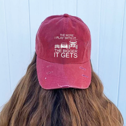 The More I Play With It The Bigger It Gets - Funny Jp Baseball Cap
