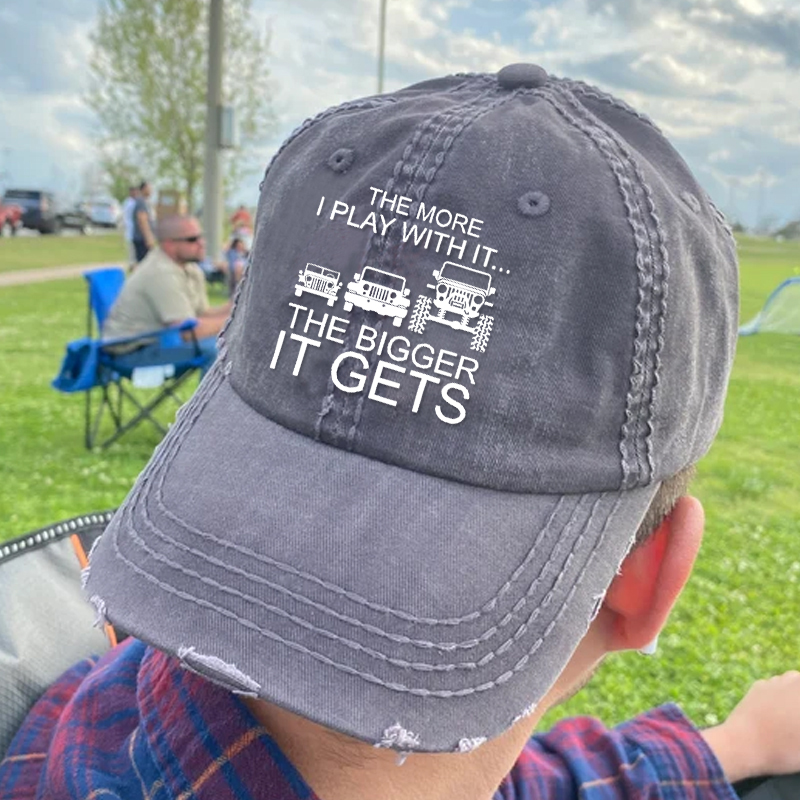 The More I Play With It The Bigger It Gets - Funny Jp Baseball Cap