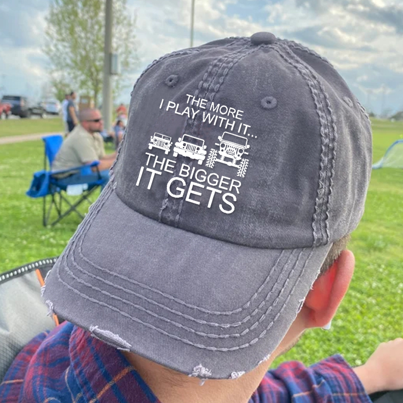 The More I Play With It The Bigger It Gets - Funny Jp Baseball Cap