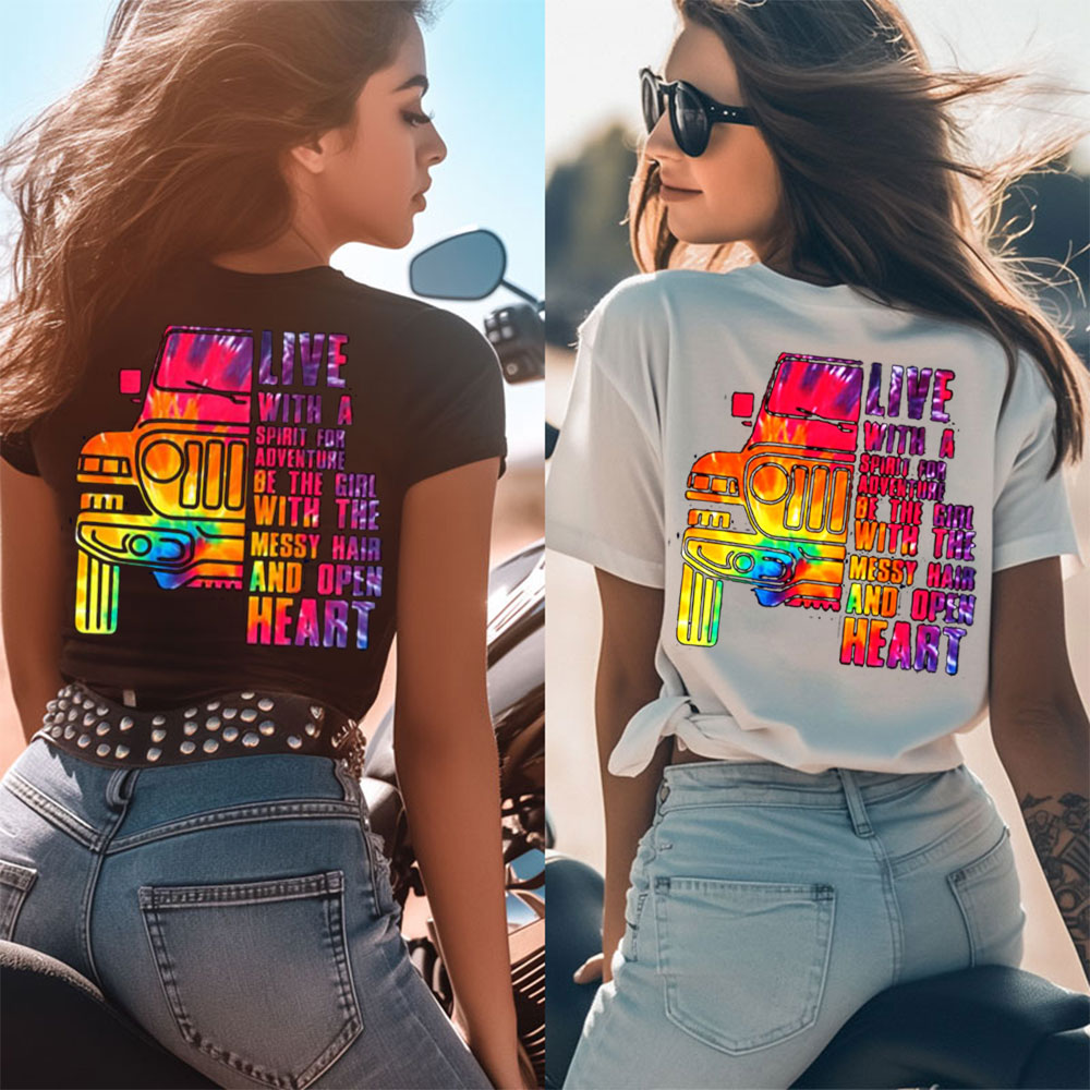 Live With A Spirit For Adventure Jp Lover Tie Dye Women T-Shirt