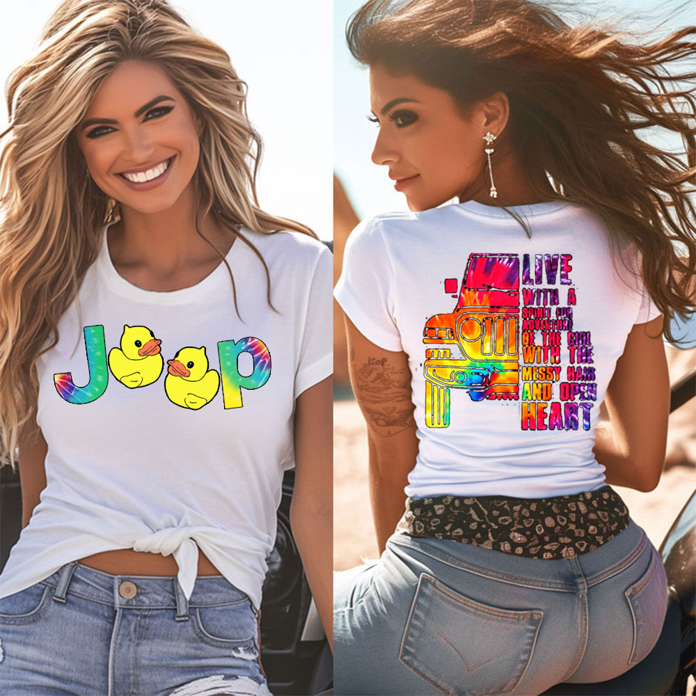 Live With A Spirit For Adventure Jp Lover Tie Dye Women T-Shirt