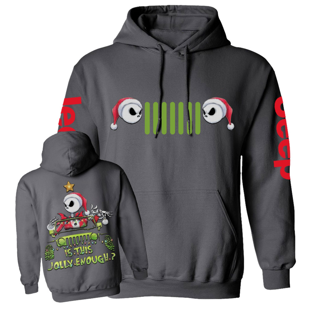 Is This Jolly Enough Jp Skellington Men Casual Hoodie