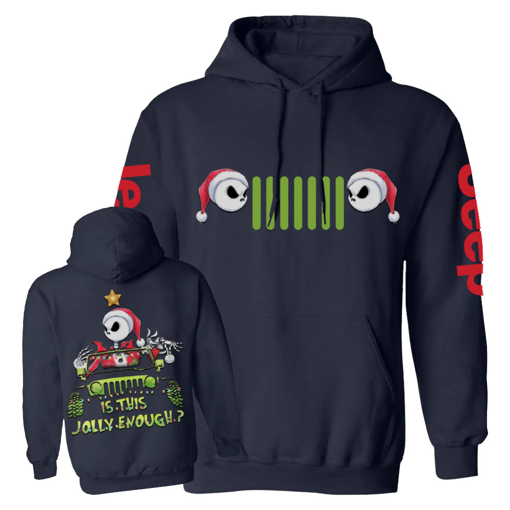Is This Jolly Enough Jp Skellington Men Casual Hoodie