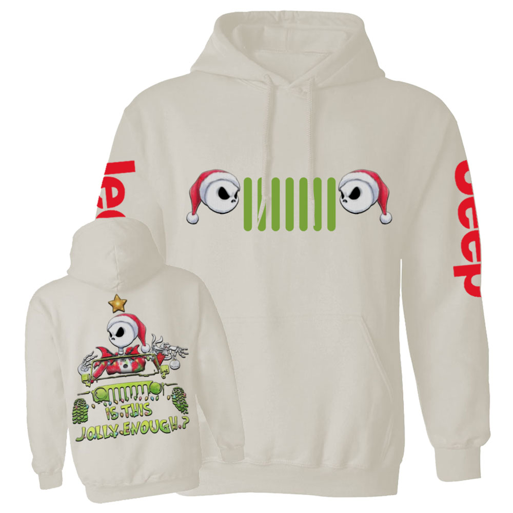 Is This Jolly Enough Jp Skellington Men Casual Hoodie