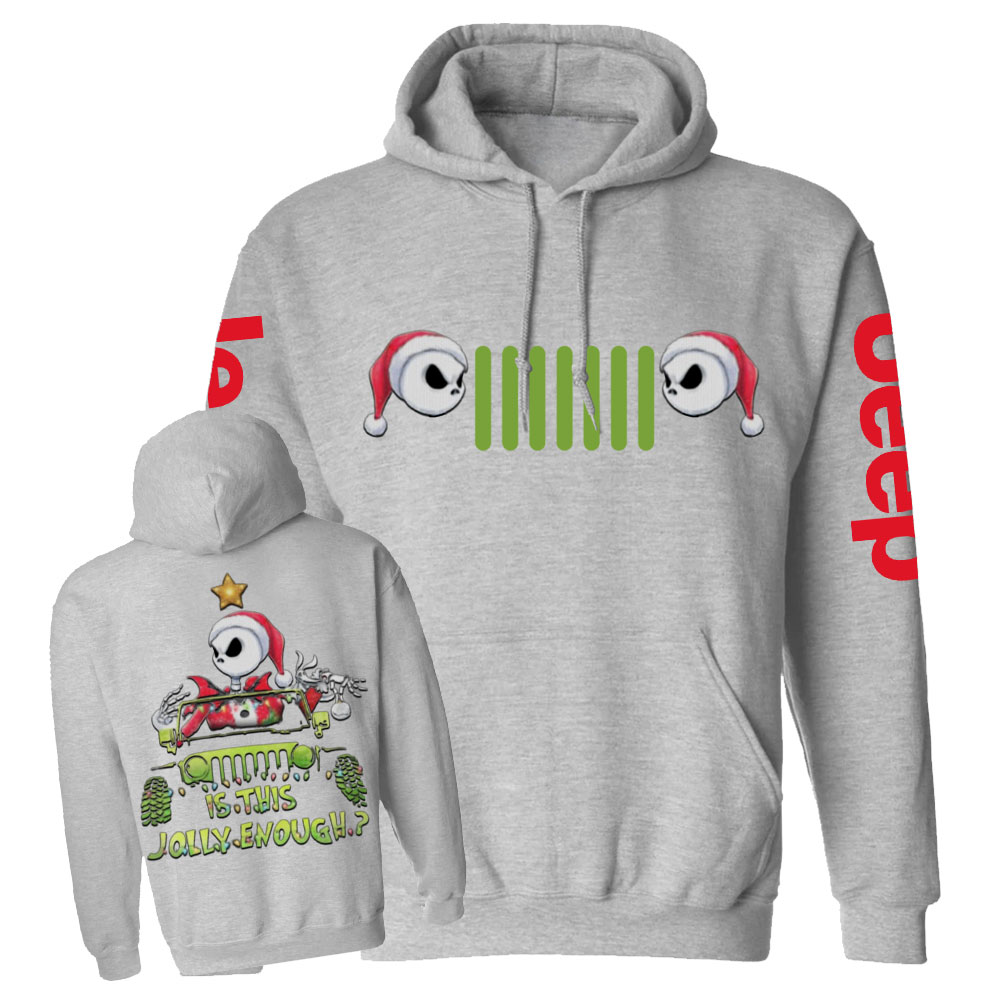 Is This Jolly Enough Jp Skellington Men Casual Hoodie