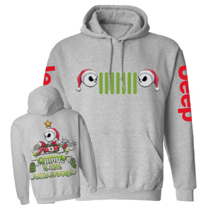 Is This Jolly Enough Jp Skellington Men Casual Hoodie
