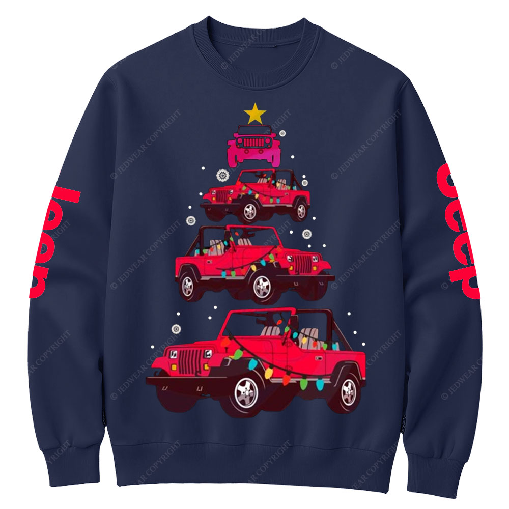 Funny Red Jp Christmas Tree Jp Lover Crew Neck Sweatshirt