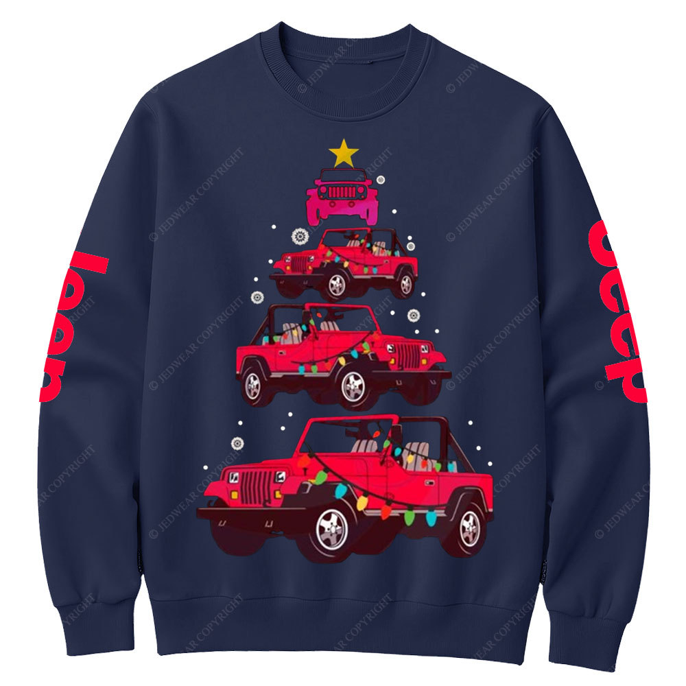 Funny Red Jp Christmas Tree Jp Lover Crew Neck Sweatshirt