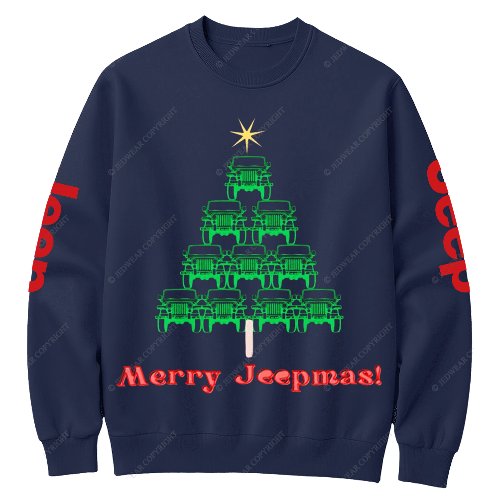 Jp Christmas Tree Offroad Gift Crew Neck Sweatshirt
