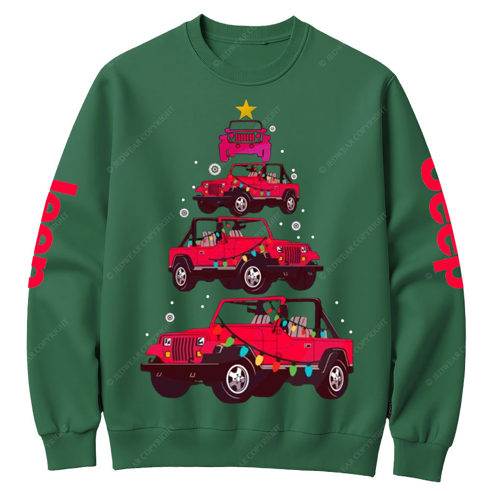 Funny Red Jp Christmas Tree Jp Lover Crew Neck Sweatshirt