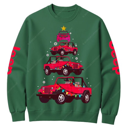 Funny Red Jp Christmas Tree Jp Lover Crew Neck Sweatshirt