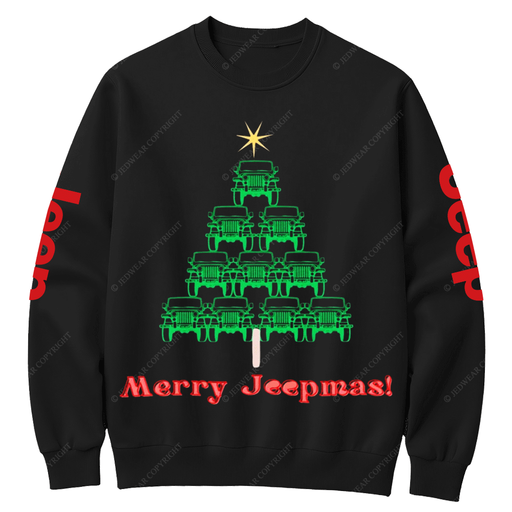 Jp Christmas Tree Offroad Gift Crew Neck Sweatshirt