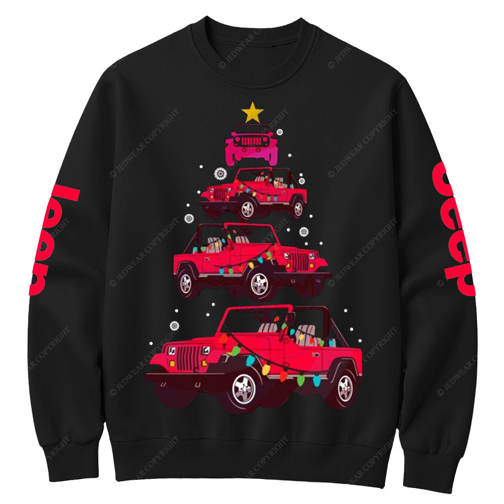 Funny Red Jp Christmas Tree Jp Lover Crew Neck Sweatshirt