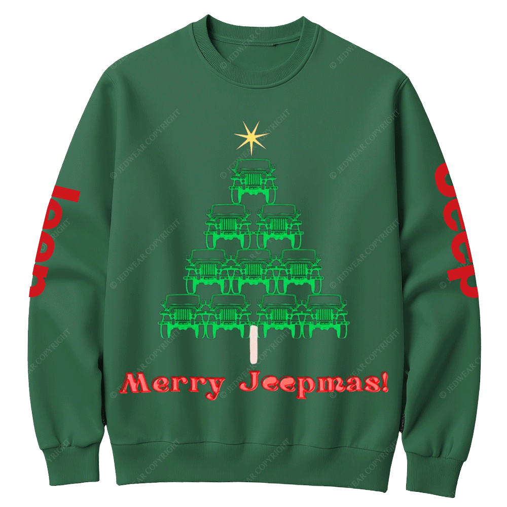 Jp Christmas Tree Offroad Gift Crew Neck Sweatshirt