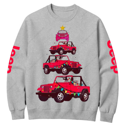 Funny Red Jp Christmas Tree Jp Lover Crew Neck Sweatshirt