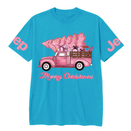 Pink Christmas Tree and Pink Truck Jp  T-Shirt