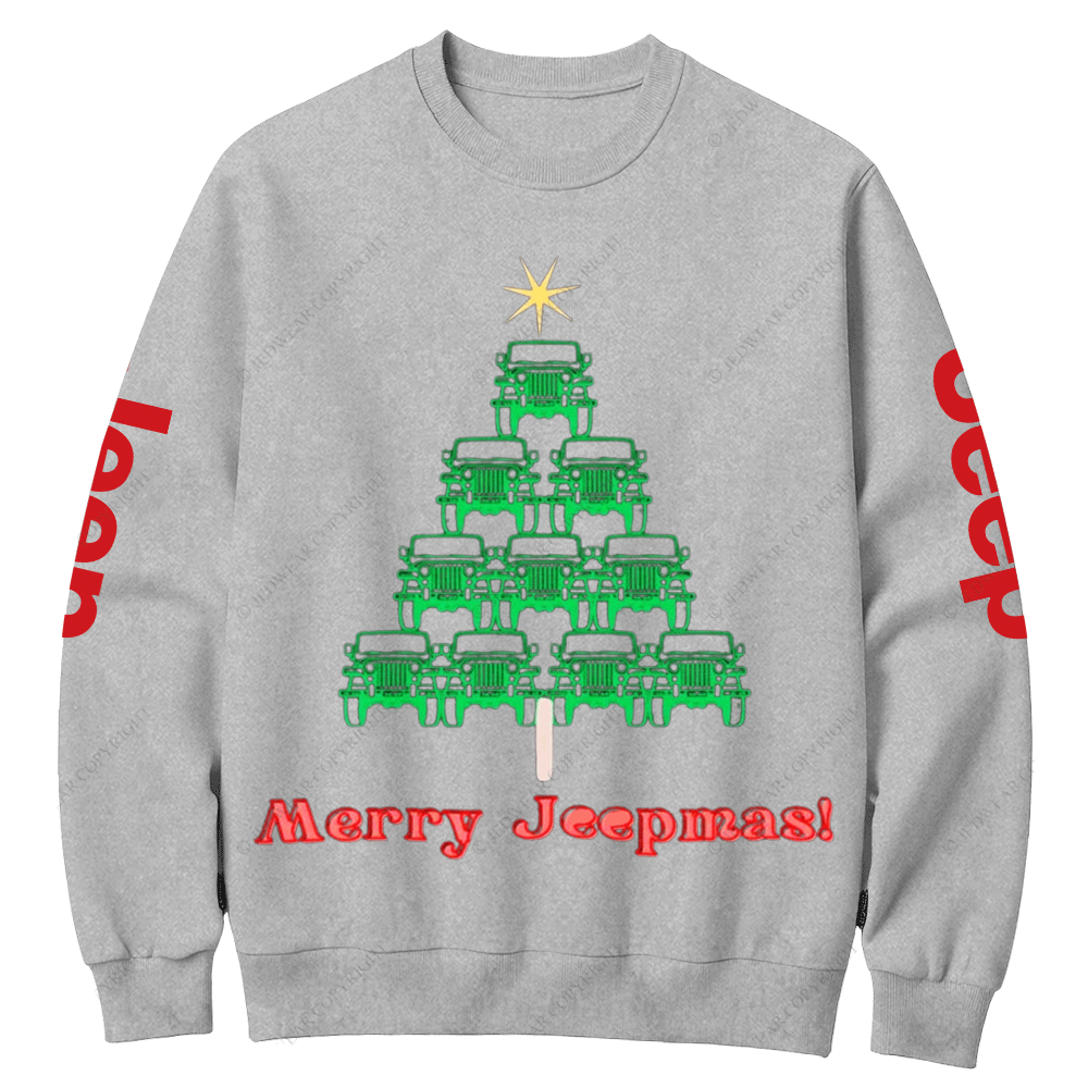 Jp Christmas Tree Offroad Gift Crew Neck Sweatshirt