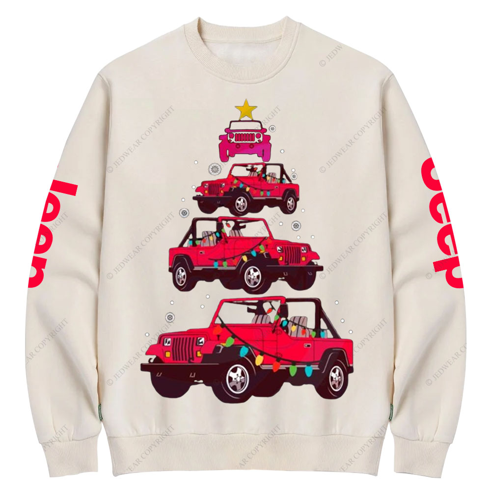 Funny Red Jp Christmas Tree Jp Lover Crew Neck Sweatshirt