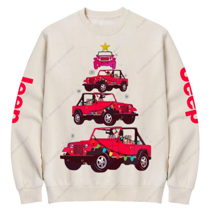Funny Red Jp Christmas Tree Jp Lover Crew Neck Sweatshirt