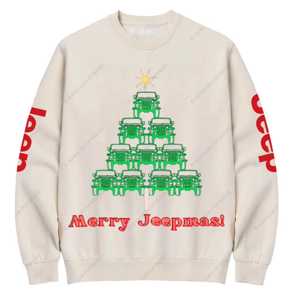 Jp Christmas Tree Offroad Gift Crew Neck Sweatshirt