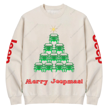 Jp Christmas Tree Offroad Gift Crew Neck Sweatshirt
