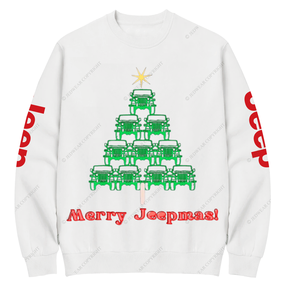 Jp Christmas Tree Offroad Gift Crew Neck Sweatshirt