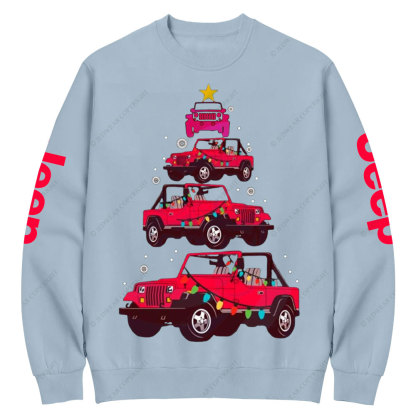 Funny Red Jp Christmas Tree Jp Lover Crew Neck Sweatshirt