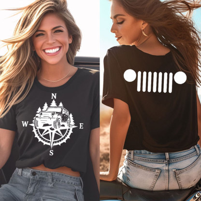 Off Road Forest Advanture Compass Jp Women T-Shirt