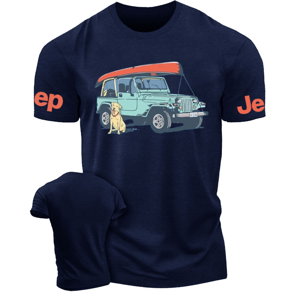 Life with Jeep Tents and Dogs T-Shirt