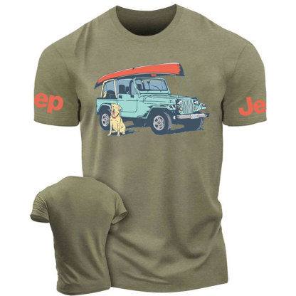 Life with Jeep Tents and Dogs T-Shirt